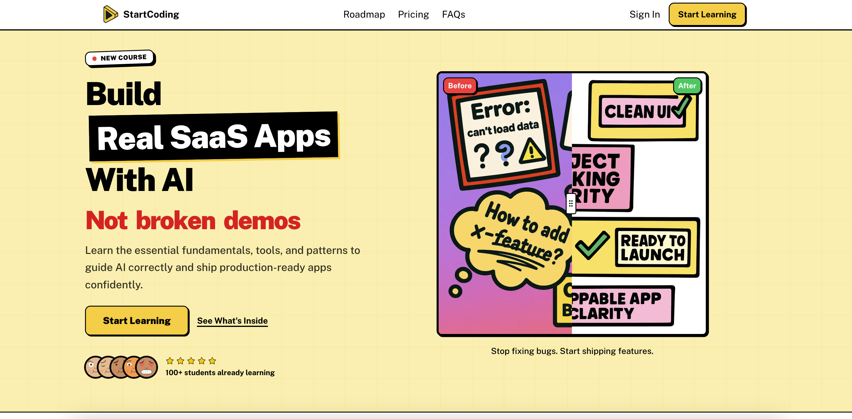 Screenshot of Start Coding